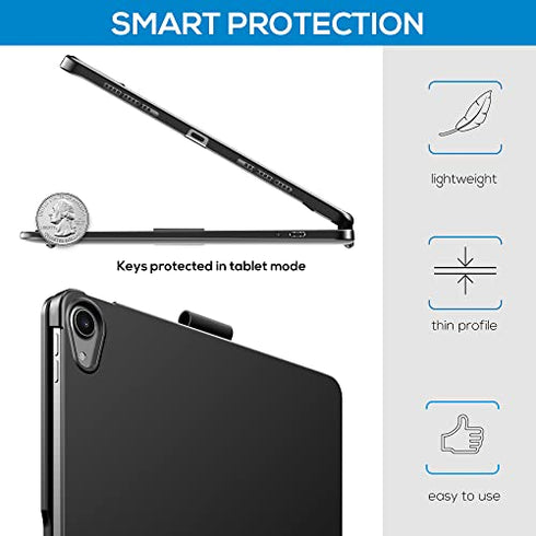 Typecase Touch Keyboard Case with Trackpad for iPad Air 5th Gen (10.9-inch, 2022): 360° Rotatable - 11 Colors Backlight - Wireless Keyboard with Pencil Holder for iPad Air 5th & 4th Gen
